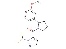 1-(difluoromethyl)-5-{[2-(3-methoxyphenyl)-1-pyrrolidinyl]carbonyl}-1H-pyrazole