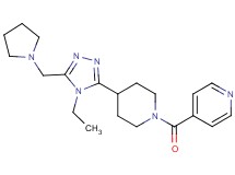 4-({4-[4-ethyl-5-(pyrrolidin-1-ylmethyl)-4H-1,2,4-triazol-3-yl]piperidin-1-yl}carbonyl)pyridine