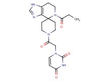 1-[2-oxo-2-(5-propionyl-1,5,6,7-tetrahydro-1'H-spiro[imidazo[4,5-c]pyridine-4,4'-piperidin]-1'-yl)ethyl]pyrimidine-2,4(1H,3H)-dione