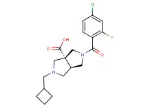 (3aR*,6aR*)-2-(4-chloro-2-fluorobenzoyl)-5-(cyclobutylmethyl)hexahydropyrrolo[3,4-c]pyrrole-3a(1H)-carboxylic acid
