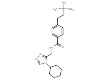 N-[(4-cyclohexyl-4H-1,2,4-triazol-3-yl)methyl]-4-(3-hydroxy-3-methylbutyl)benzamide