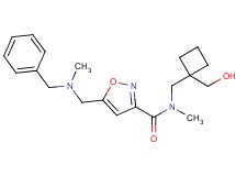 5-{[benzyl(methyl)amino]methyl}-N-{[1-(hydroxymethyl)cyclobutyl]methyl}-N-methylisoxazole-3-carboxamide