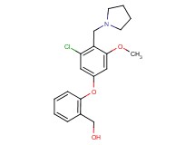 {2-[3-chloro-5-methoxy-4-(pyrrolidin-1-ylmethyl)phenoxy]phenyl}methanol
