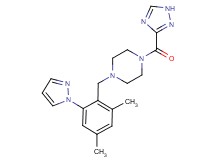 1-[2,4-dimethyl-6-(1H-pyrazol-1-yl)benzyl]-4-(1H-1,2,4-triazol-3-ylcarbonyl)piperazine