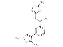 4-(1,3-dimethyl-1H-pyrazol-4-yl)-N-methyl-N-[(5-methyl-2-furyl)methyl]pyrimidin-2-amine