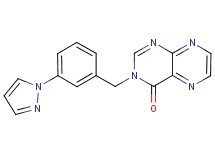 3-[3-(1H-pyrazol-1-yl)benzyl]pteridin-4(3H)-one
