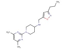 1-(4,6-dimethylpyrimidin-2-yl)-N-[(3-propylisoxazol-5-yl)methyl]piperidin-4-amine