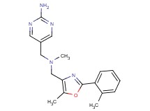 5-[(methyl{[5-methyl-2-(2-methylphenyl)-1,3-oxazol-4-yl]methyl}amino)methyl]pyrimidin-2-amine