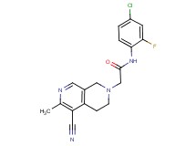 N-(4-chloro-2-fluorophenyl)-2-(5-cyano-6-methyl-3,4-dihydro-2,7-naphthyridin-2(1H)-yl)acetamide