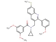 N-cyclopropyl-3,5-dimethoxy-N-{[2-(3-methoxyphenyl)-7-(methylthio)-3-quinolinyl]methyl}benzamide