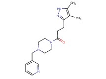 1-[3-(4,5-dimethyl-1H-pyrazol-3-yl)propanoyl]-4-(pyridin-3-ylmethyl)piperazine