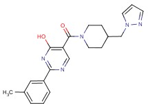 2-(3-methylphenyl)-5-{[4-(1H-pyrazol-1-ylmethyl)piperidin-1-yl]carbonyl}pyrimidin-4-ol