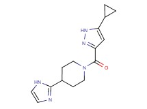 1-[(5-cyclopropyl-1H-pyrazol-3-yl)carbonyl]-4-(1H-imidazol-2-yl)piperidine