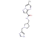 N-{[1-(1H-imidazol-4-ylmethyl)pyrrolidin-3-yl]methyl}-6-methylpyrazolo[1,5-a]pyrimidine-3-carboxamide