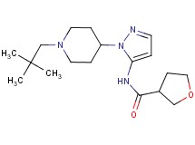 N-{1-[1-(2,2-dimethylpropyl)-4-piperidinyl]-1H-pyrazol-5-yl}tetrahydro-3-furancarboxamide