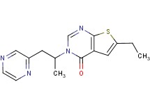 6-ethyl-3-(1-methyl-2-pyrazin-2-ylethyl)thieno[2,3-d]pyrimidin-4(3H)-one