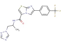 N-[1-methyl-2-(1H-1,2,4-triazol-1-yl)ethyl]-6-[4-(trifluoromethyl)phenyl]imidazo[2,1-b][1,3]thiazole-3-carboxamide
