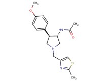 N-{(3S*,4R*)-4-(4-methoxyphenyl)-1-[(2-methyl-1,3-thiazol-4-yl)methyl]-3-pyrrolidinyl}acetamide