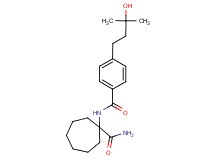 1-{[4-(3-hydroxy-3-methylbutyl)benzoyl]amino}cycloheptanecarboxamide