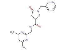 N-[(4,6-dimethyl-2-pyrimidinyl)methyl]-5-oxo-1-(3-pyridinylmethyl)-3-pyrrolidinecarboxamide