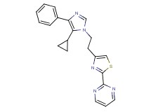 2-{4-[2-(5-cyclopropyl-4-phenyl-1H-imidazol-1-yl)ethyl]-1,3-thiazol-2-yl}pyrimidine