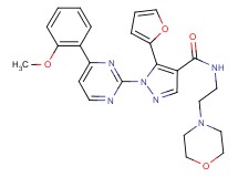 5-(2-furyl)-1-[4-(2-methoxyphenyl)-2-pyrimidinyl]-N-[2-(4-morpholinyl)ethyl]-1H-pyrazole-4-carboxamide