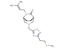 (1S*,5R*)-3-{[3-(2-methoxyethyl)-1,2,4-oxadiazol-5-yl]methyl}-6-(3-methyl-2-buten-1-yl)-3,6-diazabicyclo[3.2.2]nonan-7-one