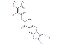 2-amino-3-ethyl-N-[(4-methoxy-3,5-dimethylpyridin-2-yl)methyl]-N-methyl-3H-imidazo[4,5-b]pyridine-6-carboxamide