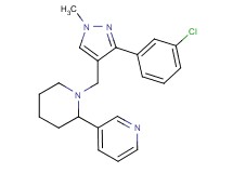 3-(1-{[3-(3-chlorophenyl)-1-methyl-1H-pyrazol-4-yl]methyl}-2-piperidinyl)pyridine