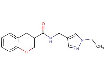 N-[(1-ethyl-1H-pyrazol-4-yl)methyl]chromane-3-carboxamide