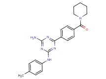 N-(4-methylphenyl)-6-[4-(piperidin-1-ylcarbonyl)phenyl]-1,3,5-triazine-2,4-diamine