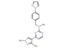 4-(1,3-dimethyl-1H-pyrazol-4-yl)-N-methyl-N-[4-(1H-pyrazol-1-yl)benzyl]pyrimidin-2-amine