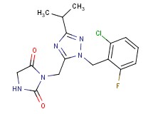 3-{[1-(2-chloro-6-fluorobenzyl)-3-isopropyl-1H-1,2,4-triazol-5-yl]methyl}imidazolidine-2,4-dione