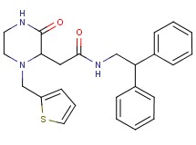 N-(2,2-diphenylethyl)-2-[3-oxo-1-(2-thienylmethyl)-2-piperazinyl]acetamide