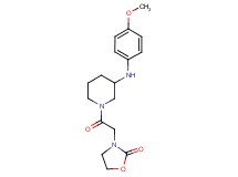 3-(2-{3-[(4-methoxyphenyl)amino]-1-piperidinyl}-2-oxoethyl)-1,3-oxazolidin-2-one