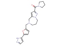 5-{[5-(1H-pyrazol-5-yl)-2-furyl]methyl}-2-(pyrrolidin-1-ylcarbonyl)-5,6,7,8-tetrahydro-4H-pyrazolo[1,5-a][1,4]diazepine