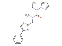 N-methyl-N-[(4-phenyl-1,3-thiazol-2-yl)methyl]-2-(1H-pyrazol-1-yl)butanamide