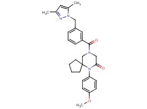 9-{3-[(3,5-dimethyl-1H-pyrazol-1-yl)methyl]benzoyl}-6-(4-methoxyphenyl)-6,9-diazaspiro[4.5]decan-7-one