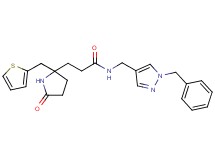 N-[(1-benzyl-1H-pyrazol-4-yl)methyl]-3-[5-oxo-2-(2-thienylmethyl)-2-pyrrolidinyl]propanamide