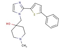 1-methyl-4-{[2-(5-phenyl-2-thienyl)-1H-imidazol-1-yl]methyl}piperidin-4-ol