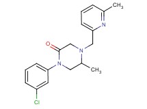 1-(3-chlorophenyl)-5-methyl-4-[(6-methyl-2-pyridinyl)methyl]-2-piperazinone