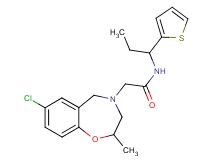 2-(7-chloro-2-methyl-2,3-dihydro-1,4-benzoxazepin-4(5H)-yl)-N-[1-(2-thienyl)propyl]acetamide