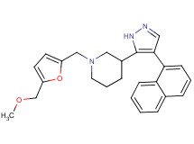 1-{[5-(methoxymethyl)-2-furyl]methyl}-3-[4-(1-naphthyl)-1H-pyrazol-5-yl]piperidine