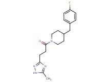 4-(4-fluorobenzyl)-1-[3-(5-methyl-1H-1,2,4-triazol-3-yl)propanoyl]piperidine