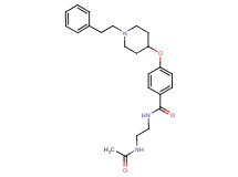 N-[2-(acetylamino)ethyl]-4-{[1-(2-phenylethyl)-4-piperidinyl]oxy}benzamide