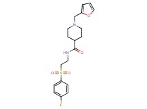 N-{2-[(4-fluorophenyl)sulfonyl]ethyl}-1-(2-furylmethyl)-4-piperidinecarboxamide