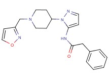 N-{1-[1-(3-isoxazolylmethyl)-4-piperidinyl]-1H-pyrazol-5-yl}-2-phenylacetamide