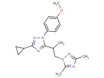 3-cyclopropyl-5-[2-(3,5-dimethyl-1H-1,2,4-triazol-1-yl)-1-methylethyl]-1-(4-methoxyphenyl)-1H-1,2,4-triazole