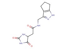2-(2,5-dioxoimidazolidin-4-yl)-N-(1,4,5,6-tetrahydrocyclopenta[c]pyrazol-3-ylmethyl)acetamide