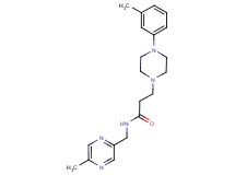 3-[4-(3-methylphenyl)-1-piperazinyl]-N-[(5-methyl-2-pyrazinyl)methyl]propanamide